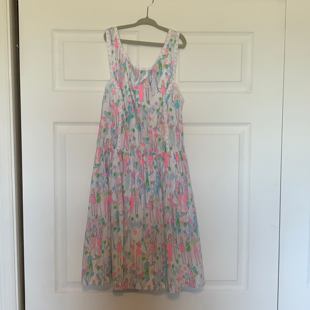 Lilly Pulitzer Sandrine Balloon Pop Dress Pearls